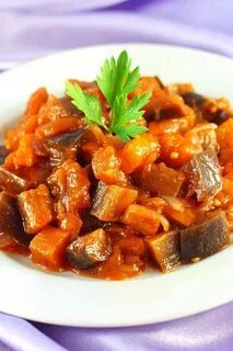Баклажаны тушеные с чесноком на сковороде