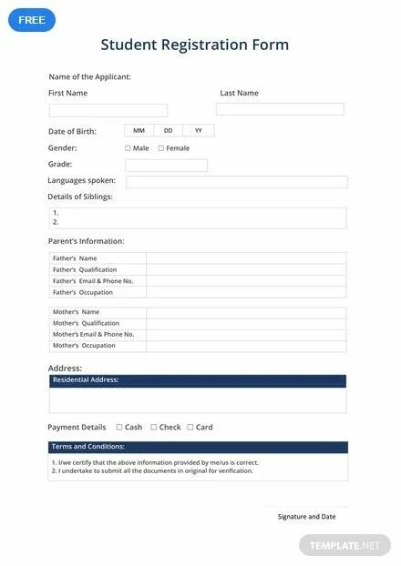 Student registration