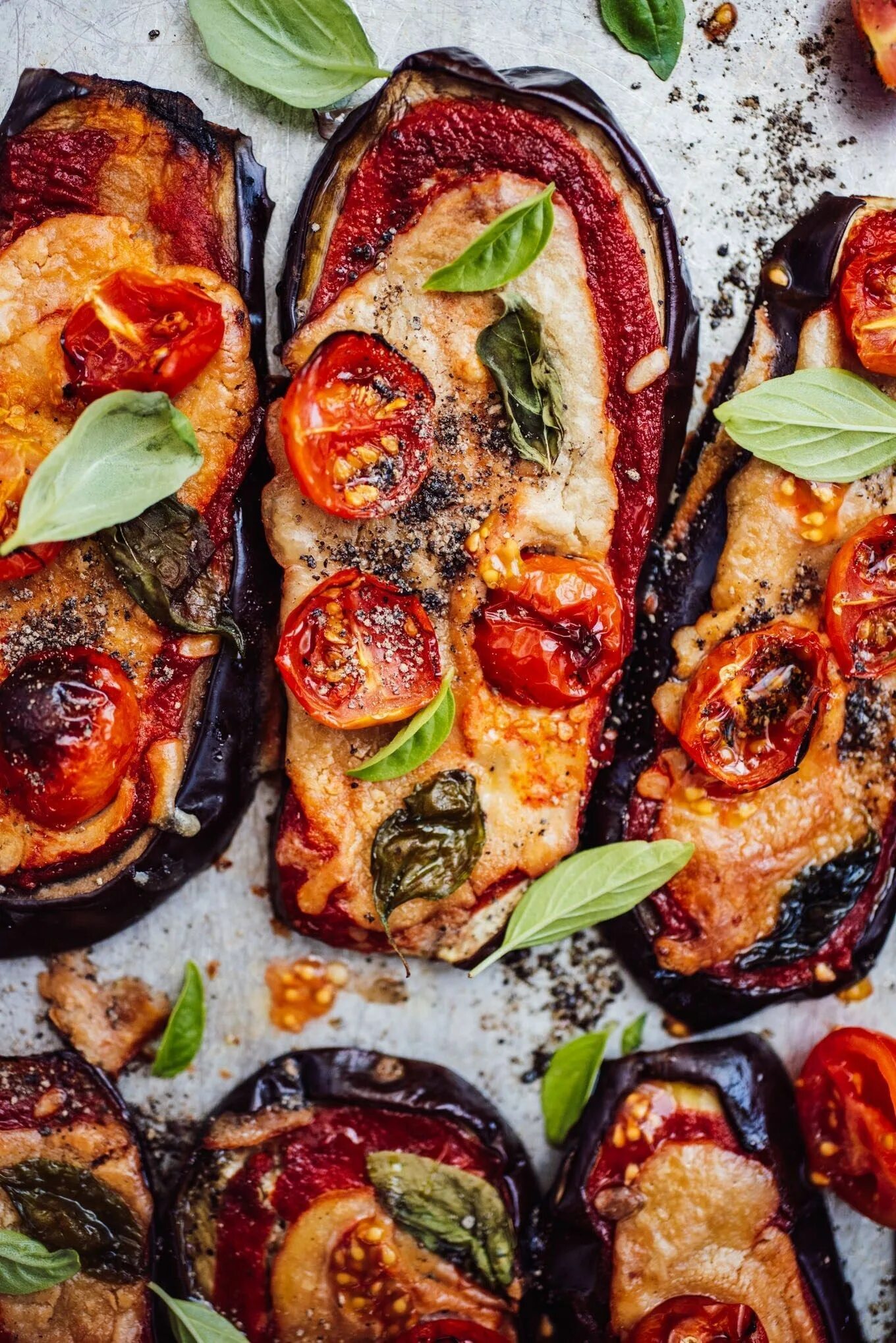 Eggplant pizza