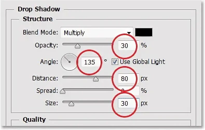 Effect drop shadow. Effect drop shadow