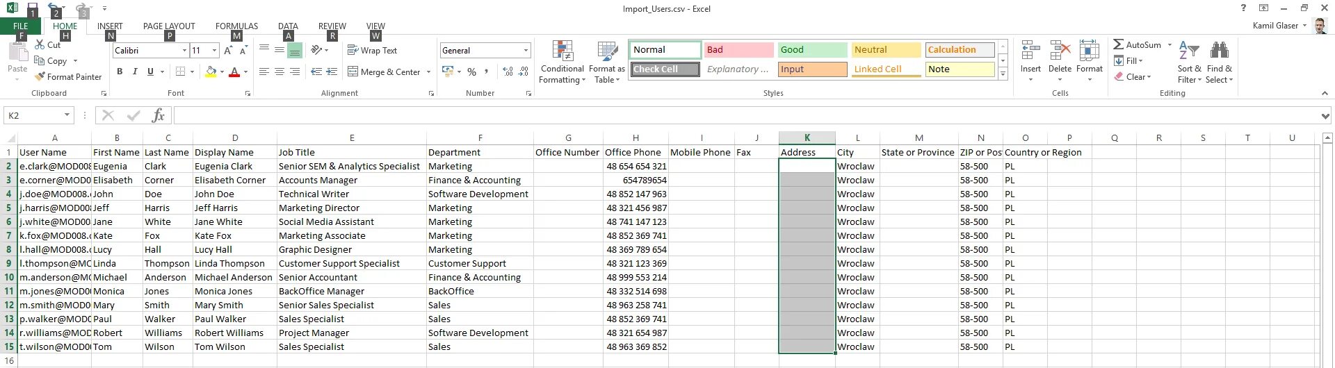 User csv. Excel 2016 импорт CSV. Excel CSV разделитель. Конвертировать CSV В excel. CSV преобразовать в таблицу xls.