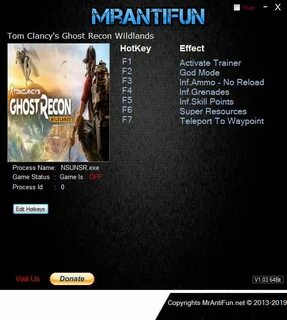 Трейнер игры ghost recon wildlands