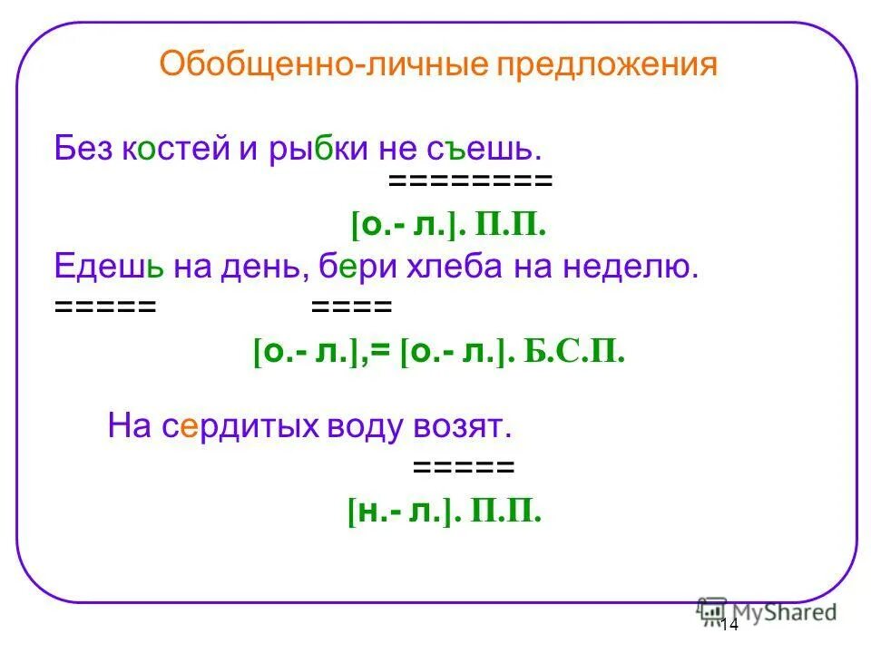 обобщенно личные пословицы