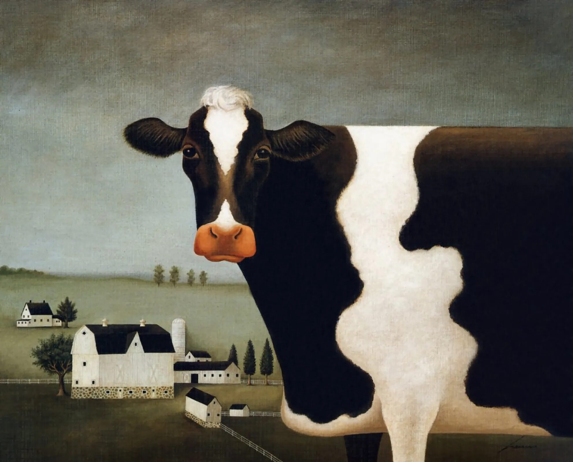 Человек е корову. Даниэль Кэслер художник корова. Лоуэлл Эрреро - коровы. Lowell Herrero картины. Коровы в живописи.