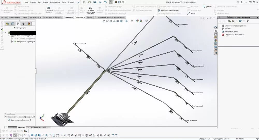 Линии в solidworks. Сборочный чертеж solidworks. соединительный провод в solidworks. solidworks электрические схемы. solidworks проводка жгутов.