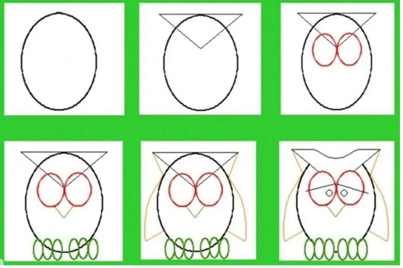 Схемы поэтапного рисования для детей. Поэтапное рисование бабочки. Уроки рисования карандашом для детей. Пошаговое рисование совы. Пошагово для 1 класса.