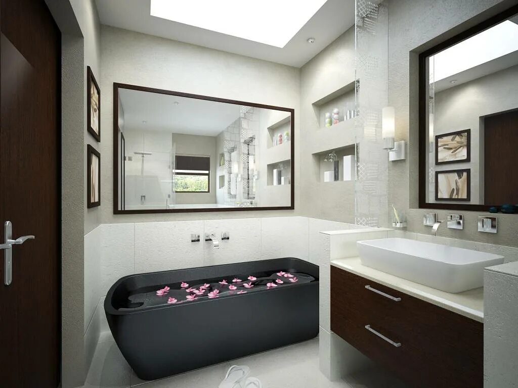 Современная ванная комната. Современный интерьер ванной. Ванная в квартире. Красивые Ванные комнаты. Ванна дизайн 2024 маленькая