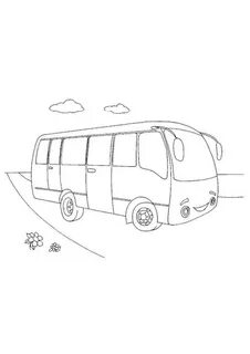 Раскраска автобус для детей 3 4 лет