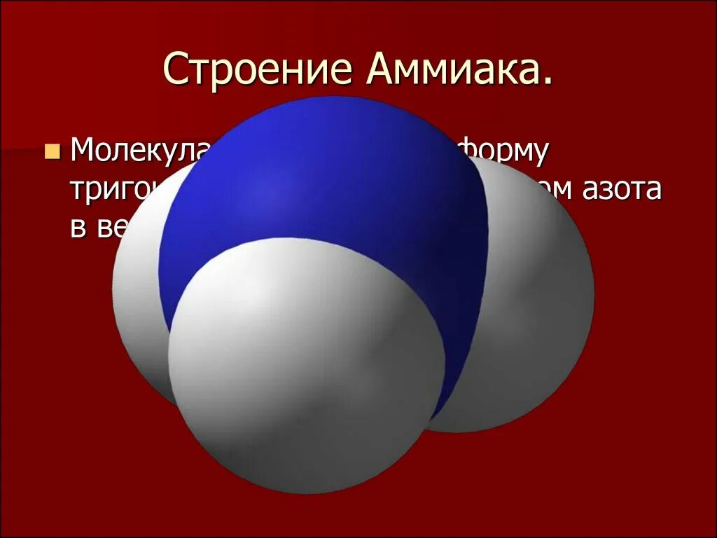 Строение аммиака. Строение молекулы аммиака. Структура аммиака.