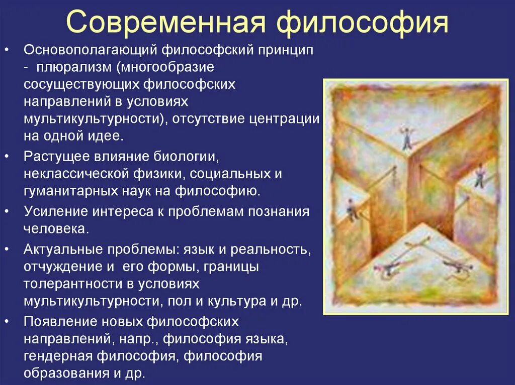 Развития современной философии. Философия современности. черты современной философии. основные черты современной философии. основные особенности современной философии.