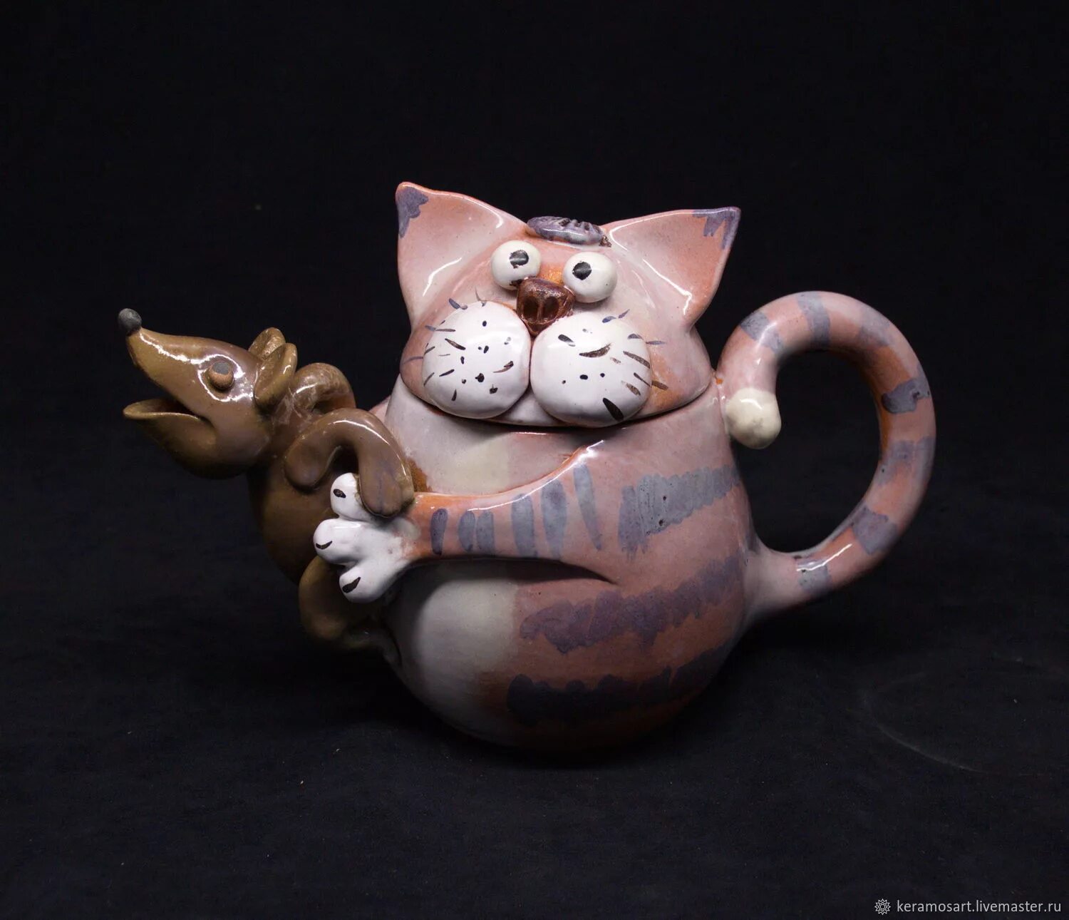 Керамическая кошка купить. Керамический кот. Кошка керамика. Кот керамика авторская. Чайник котик керамика.