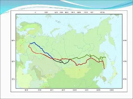 Транссибирская магистраль на карте восточной сибири