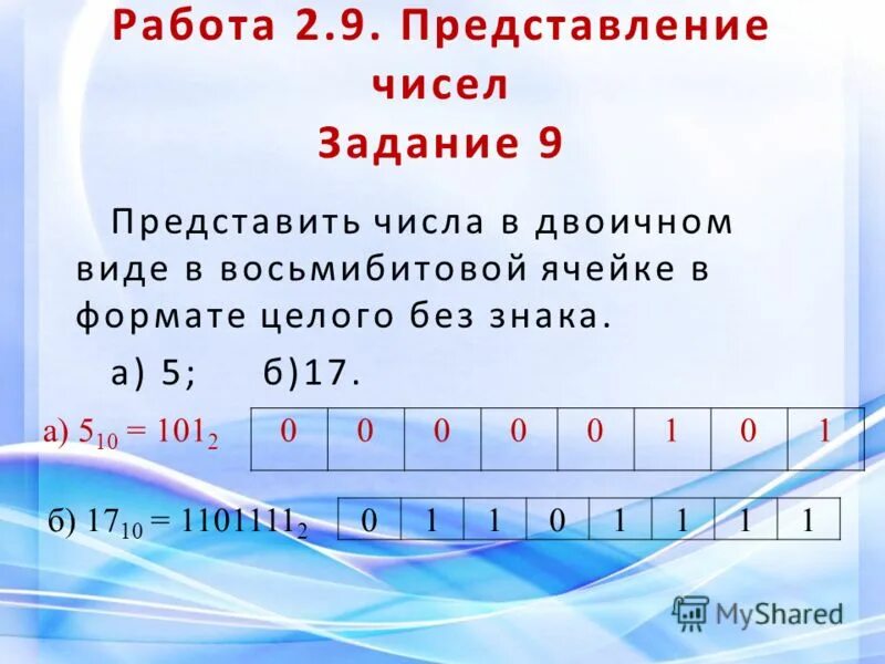 Число в двоичном виде. Восьмибитовое представление числа. Представление чисел в бинарном виде. Представить число в двоичном виде. Двоичный вид числа.