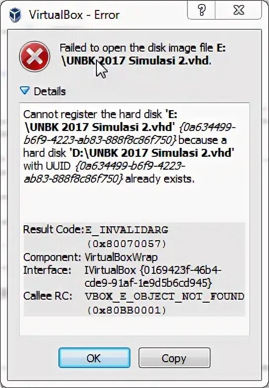Error already exists. Error already exists