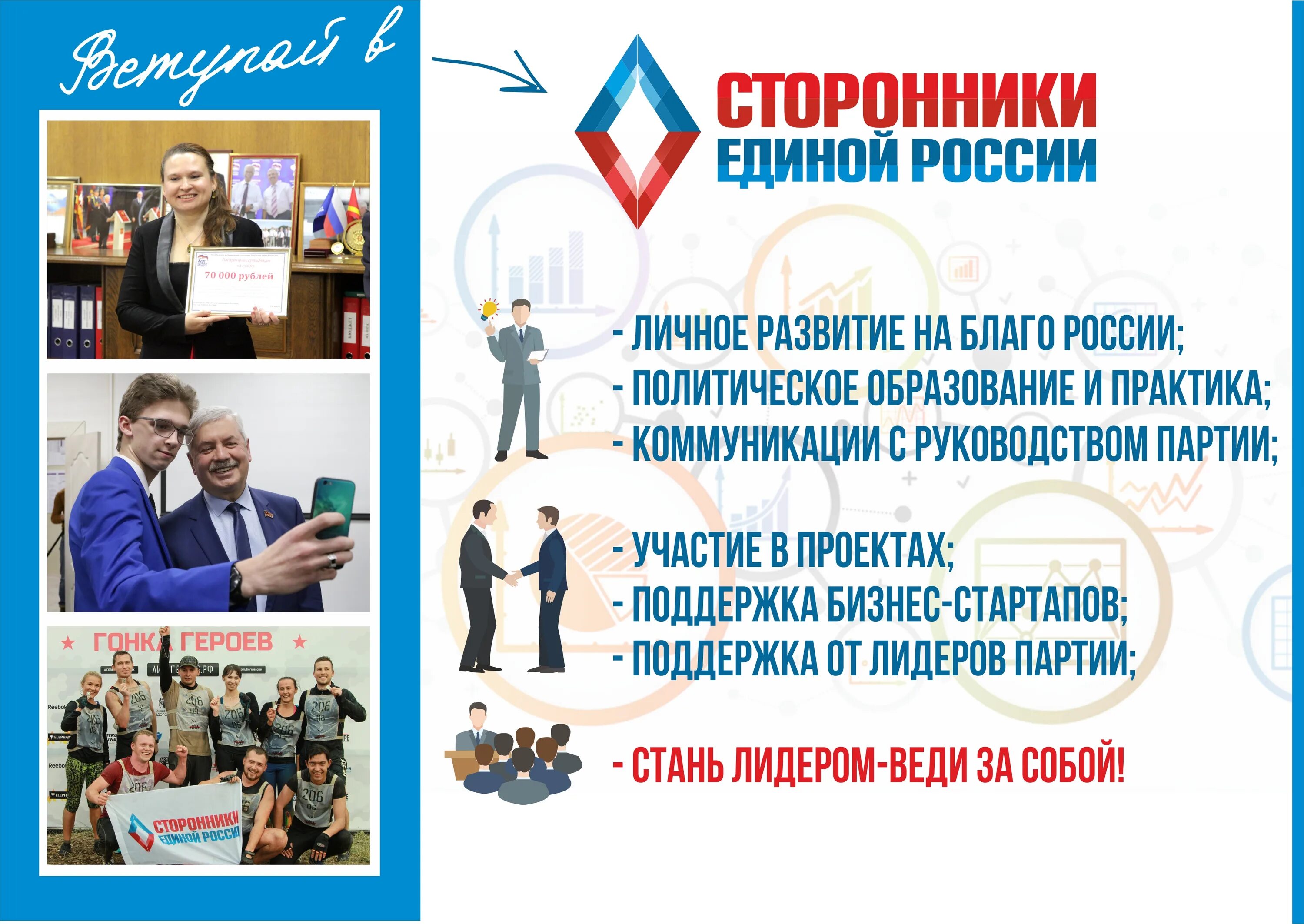 Что дает вступление в партию. Сторонники единой россии. вступай в партию единая россия. вступай в единую россию. вступить в единую россию.