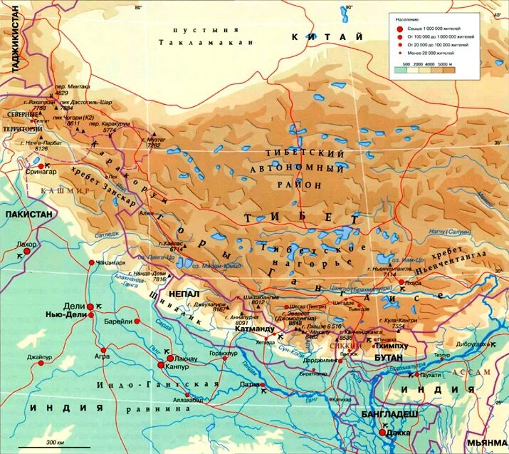 В каком направлении гималаи. Тибет и Гималаи на карте. Памир Тибет Гималаи на карте. Горы Гималаи на карте. Горная система Гималаи на карте.