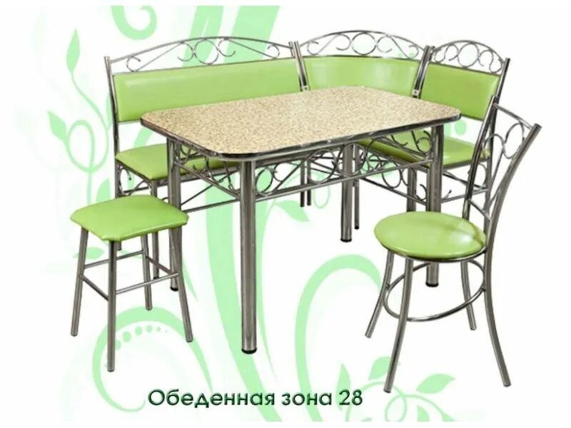 Кухонные столы в пензе. Обеденная группа для кухни. Обеденная группа уголок. Стол кухонный зеленый. Обеденная группа угловая для кухни.