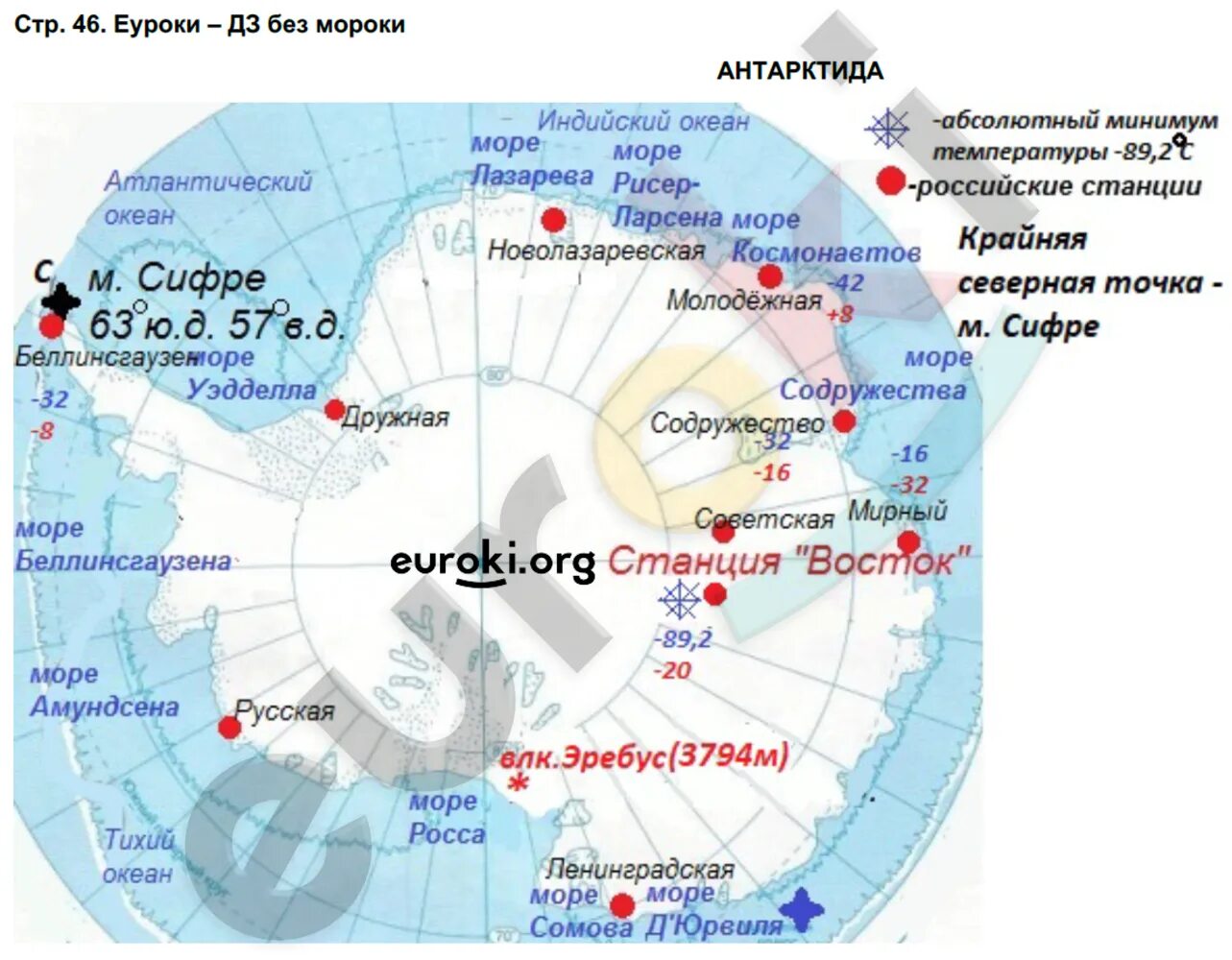 Контурная карта 7 класс стр 46