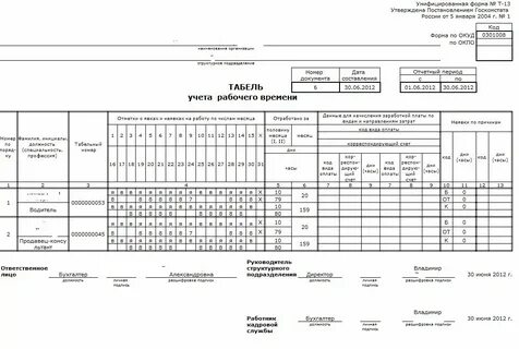 Учета рабочего времени 2020