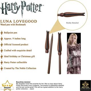 Amazon.com: The Noble Collection Harry Potter Luna Wand Pen and Bookmark : ...