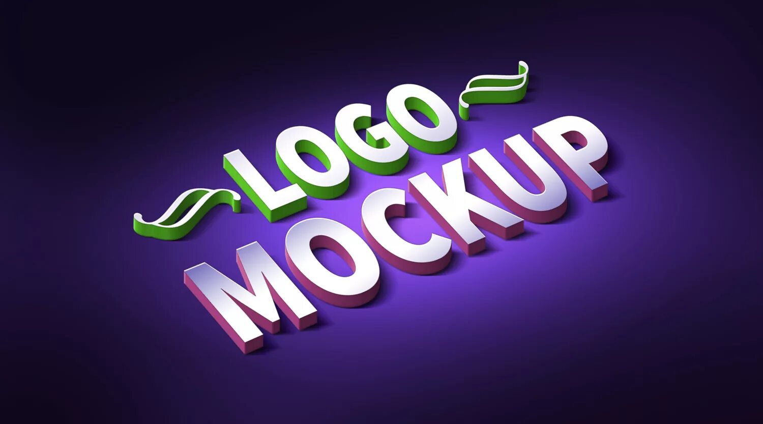 3д логотип. Надпись. логотип фотошопа 3д. надпись mockup photoshop.