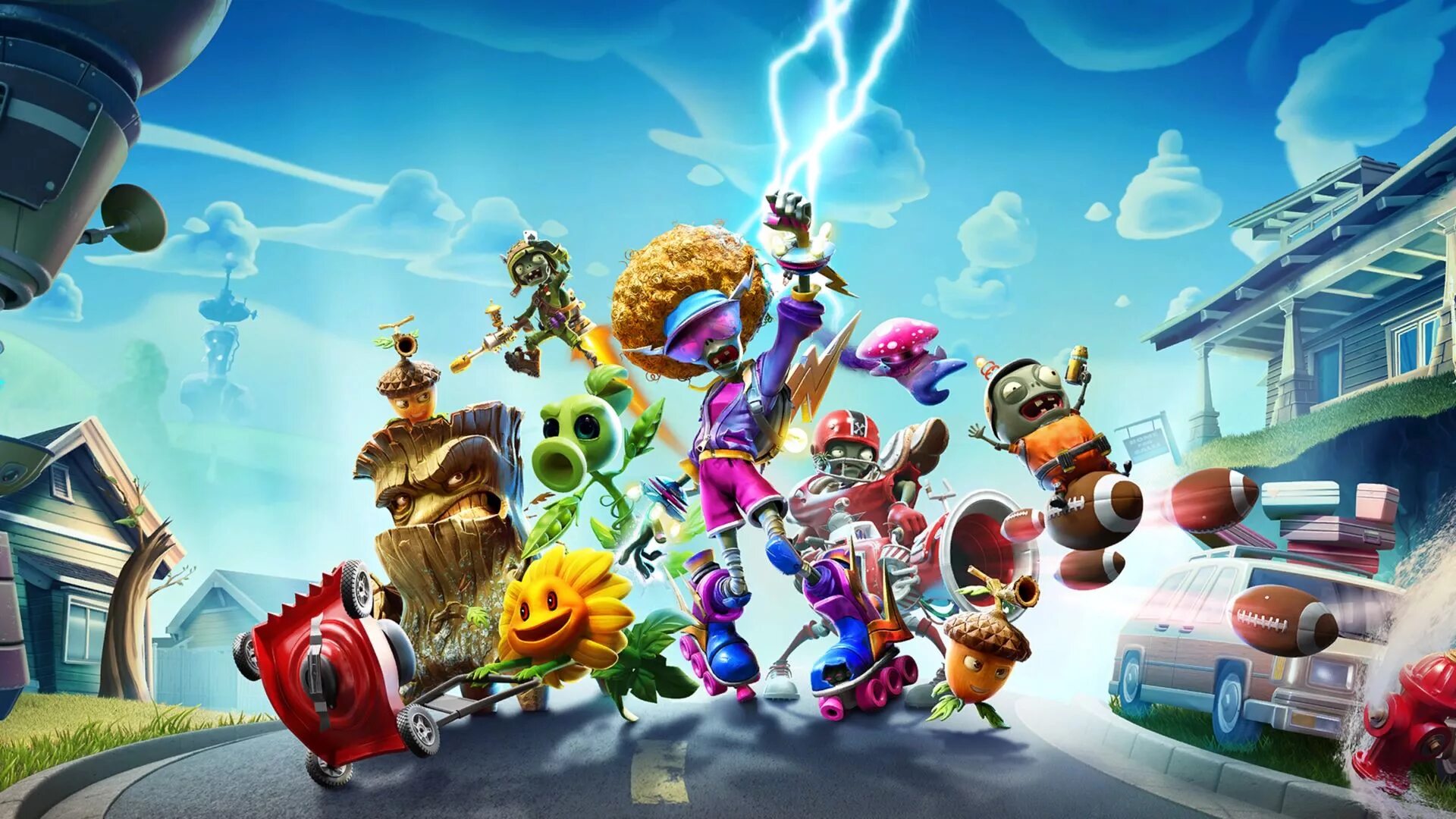 Plants vs zombies garden warfare 3. Zombies битва за нейборвиль игра. Растения против зомби битва за нейборвиль. Plants vs. Plants vs zombies 2 битва за нейборвиль.