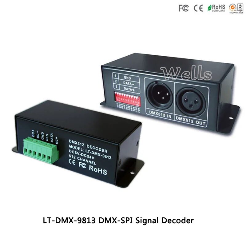 Декодер сигнала. Dmx512 decoder. led controller dmx 512. декодер dmx-spi.. декодер ws2801 spi rgb.