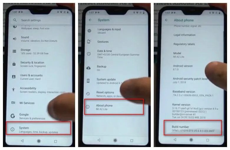 Настройка xiaomi mi a2. Номер сборки на xiaomi. номер сборки на xiaomi где находится. корзина в телефоне ксиоми. mi a2 lite usb micro.