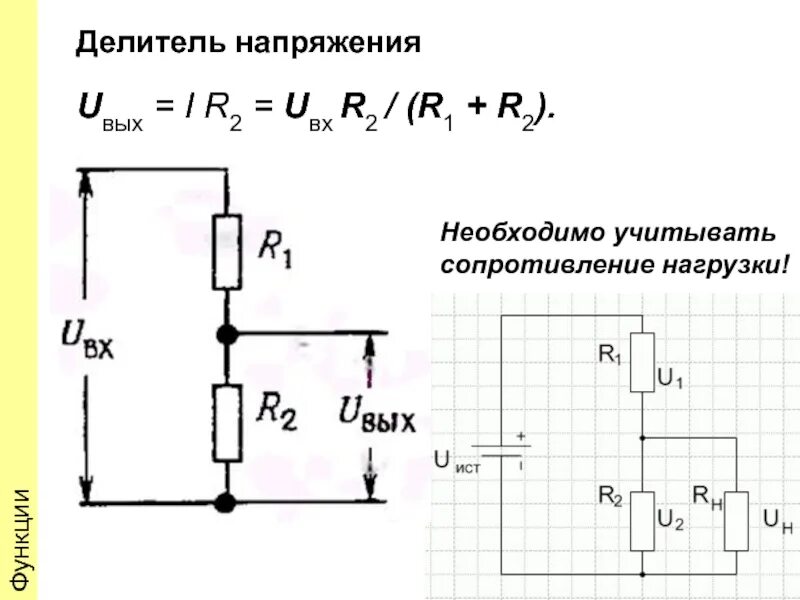 Напряжение на выходе резистора