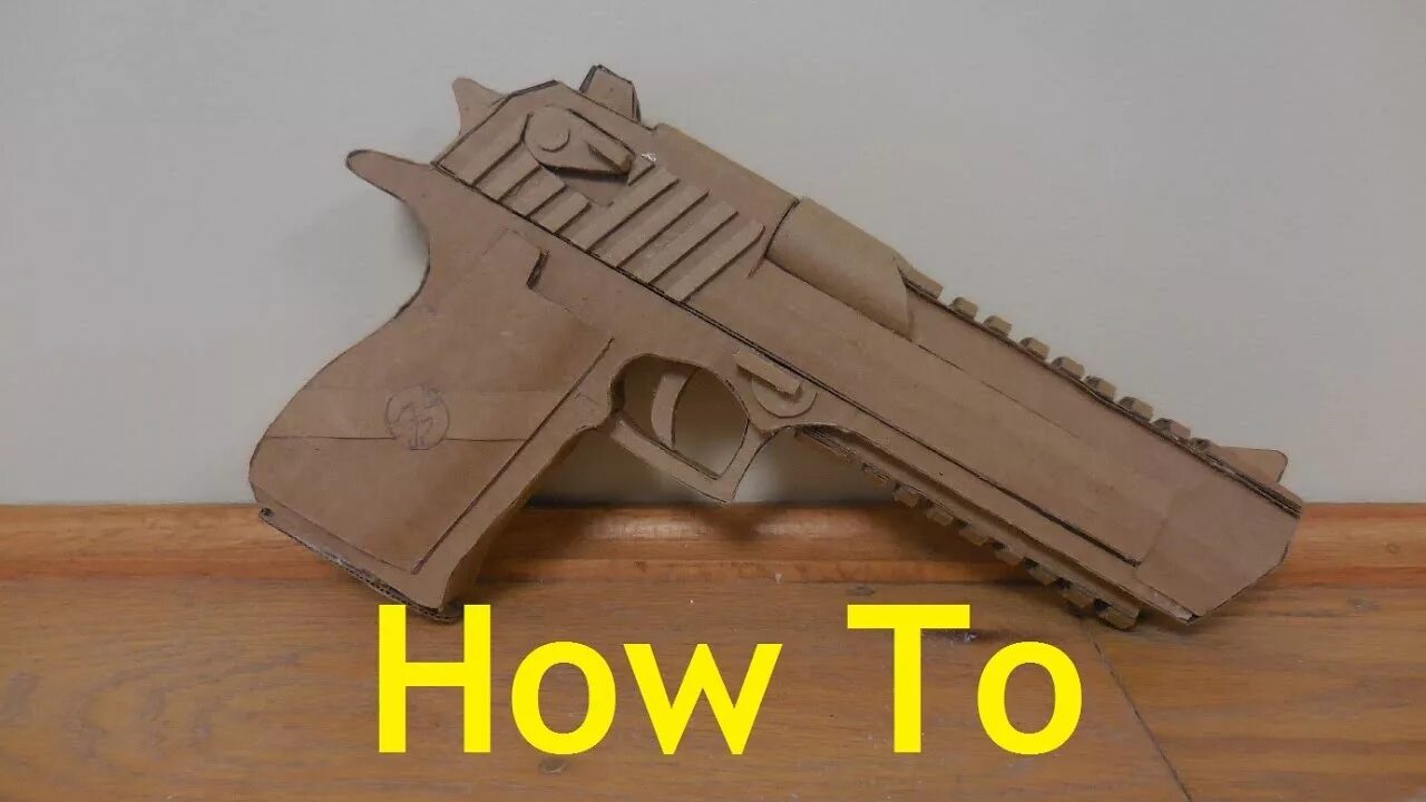 Как сделать дигл. Револьвер из картона. Дигл из картона. Desert Eagle из картона.