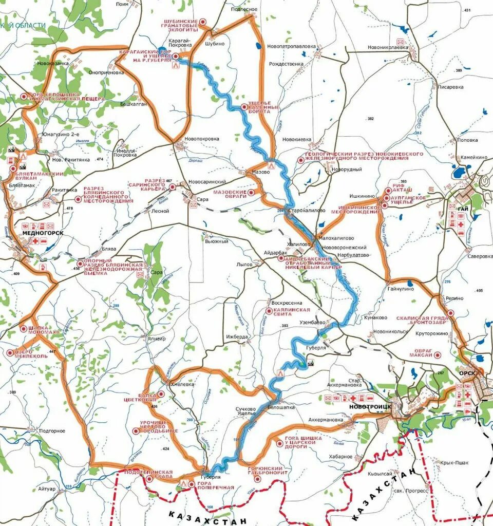 Сакмара оренбургская область на карте. Река Губерля Оренбургская область на карте. Заказник Губерлинские горы Оренбургской области. Заказник Губерлинские горы на карте Оренбургской области. Карагай Покровка Оренбургская область река Губерля.