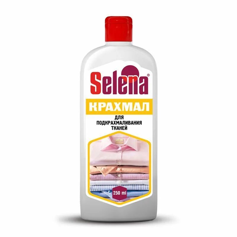 Подходит для любых видов. Крахмал для белья selena. selena крахмал для любых видов ткани 250мл. крахмал для любых видов ткани 250 мл. tm selena.