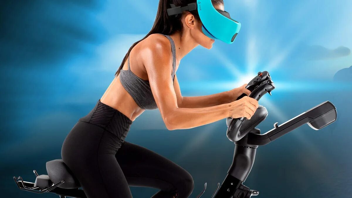 Vr фитнес. Виртуальная реальность фитнес. Фитнес герой VR. VR тренажер. VR Bike.