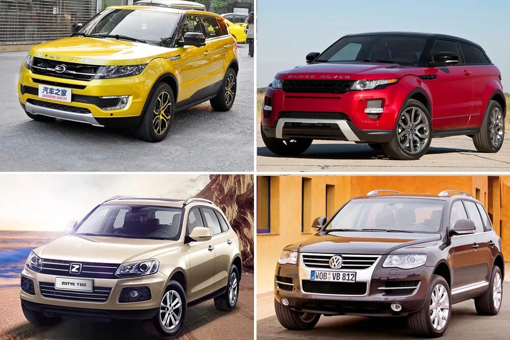 Китайская копия. Landwind x7 и range Rover Evoque. Zotye Evoque. Китайские клоны Митсубиши. Китайский Рендж Ровер и оригинал.