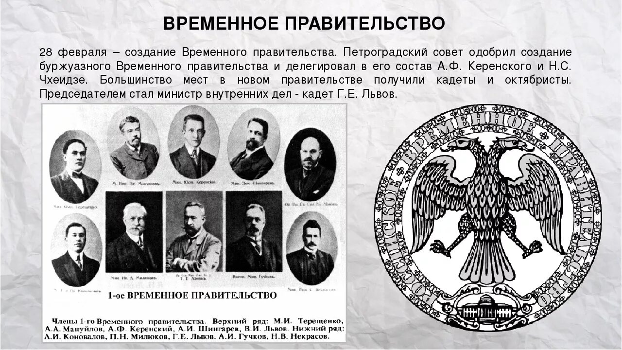 Период временного правительства в россии 1917. Состав временного правительства России в 1917 году. Временное правительство 1917 2 состав. Первый состав временного правительства март 1917. Состав первого временного правительства 1917.