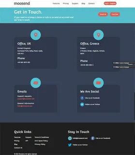 Contacts page