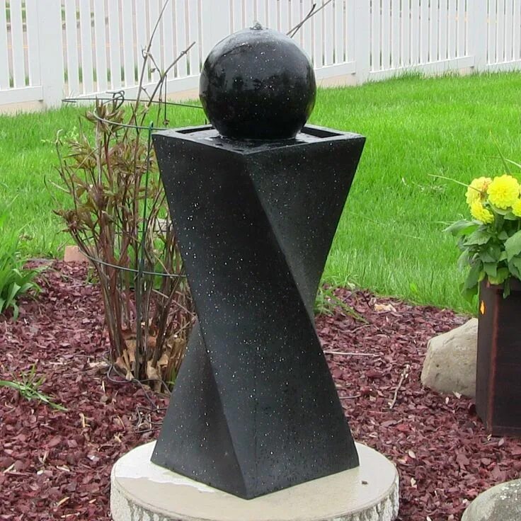 Фонтан черно белый. Black fountain. Фонтан садовый декоративный. Мраморный фонтан. Black fountain.