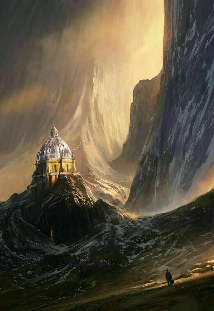 Фантастические миры константина. Фантастическая живопись. Фантастические миры. Фэнтези пейзажи. Пейзаж фантастика.