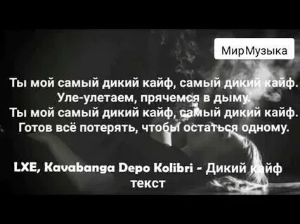 Песня дикий кайф с кем же