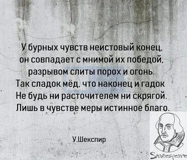 У бурных чувств неистовый конец откуда фраза