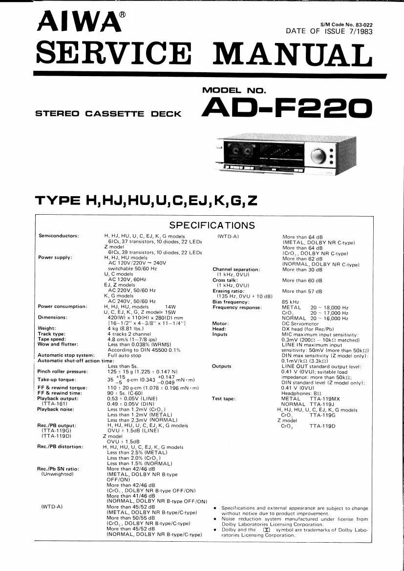 Aiwa f220 характеристики. Aiwa ad f700 service manual. Aiwa ad m700. Aiwa z-670. Aiwa ad wx777.