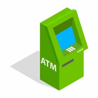 Atm, bank, banking, cash, finance, isometric, machine icon - Download.
