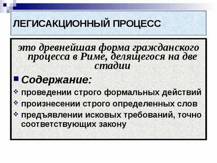 Формы гражданского процесса в древнем риме