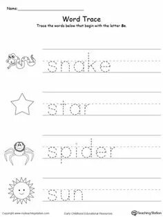 Trace the words. Tracing words. word tracing in english.