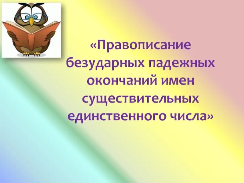 Повторяем правописание безударных окончаний имен существительных. Правописание безударных падежных окончаний 4 класс.