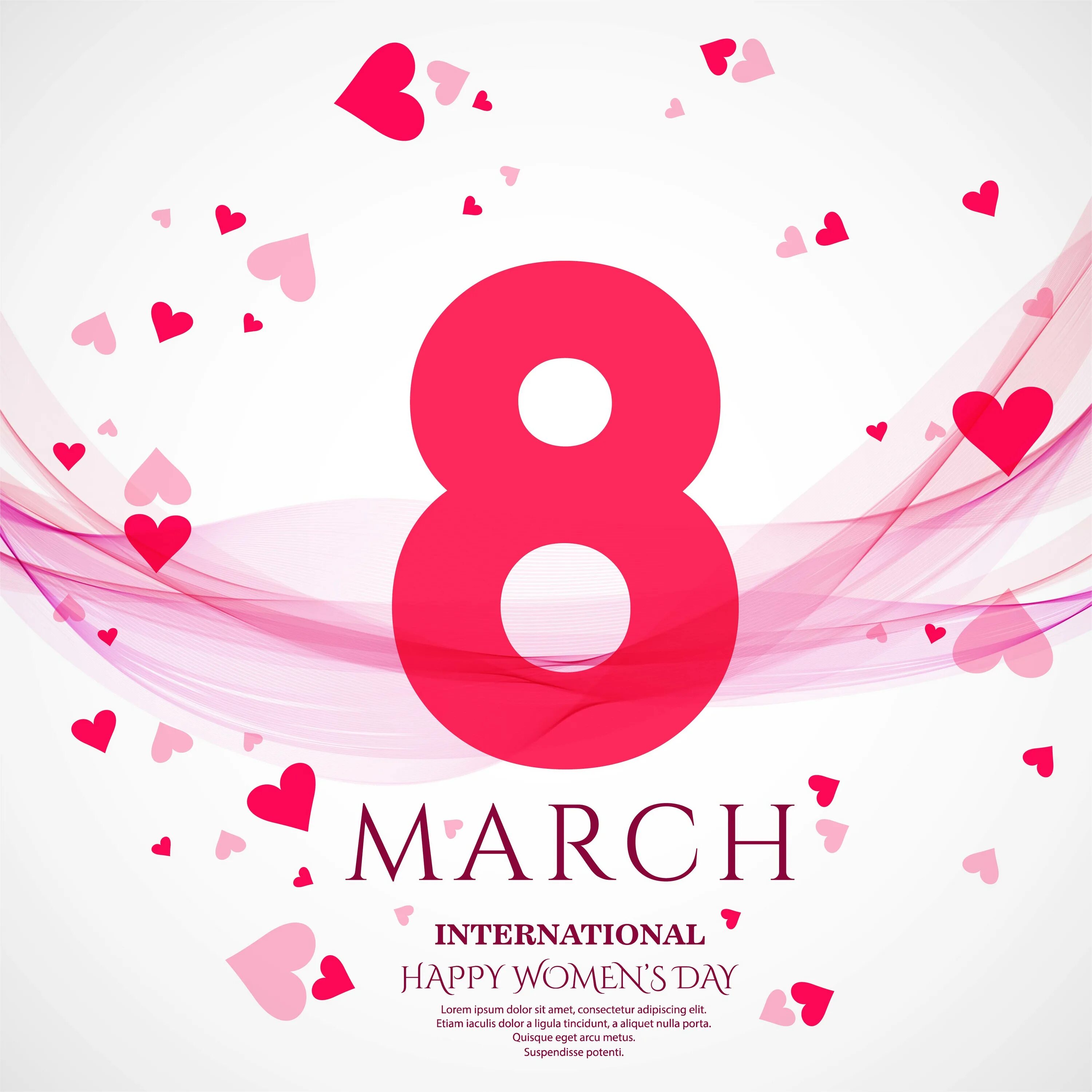 Happy 8th of march. Международный женский день вектор. March 8 International women's Day.