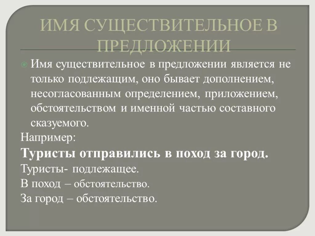 Существительное в предложении бывает. Существительное в предложении является. Имя сущ в предложении бывает.