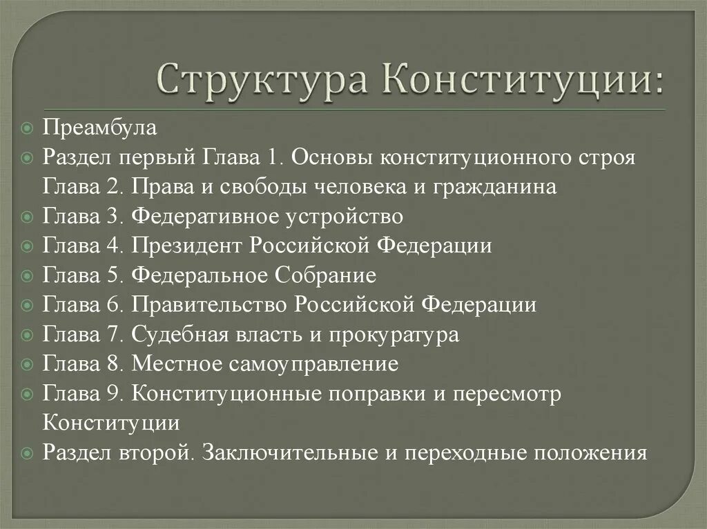 Конституция 1993 разделы. Структура Конституции РФ 2020. Структура Конституции 1993. Структура Конституции России. Структура Конституции кратко.