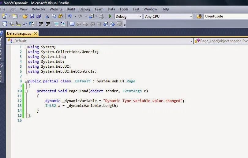 C default class
