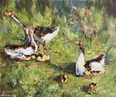 Картина гуси